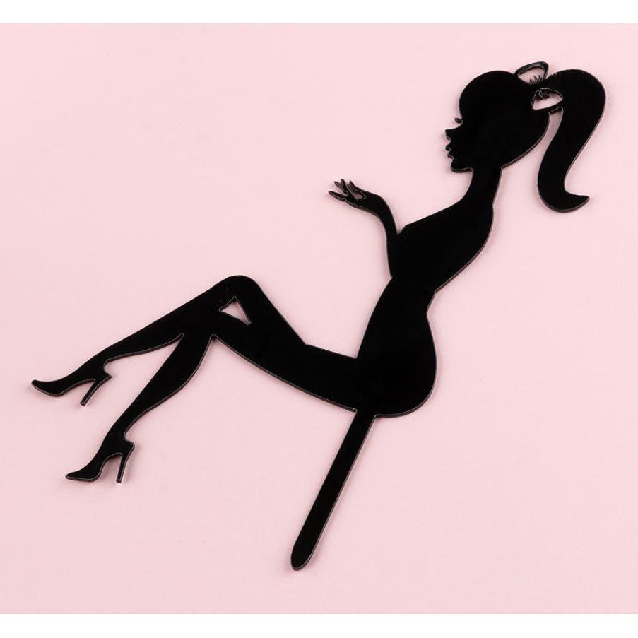 New Fashion High Heels Lady Girl Acrylic Cake Topper Wedding Decorations Happy Birthday Cupcake Topper(759L) - Image 3