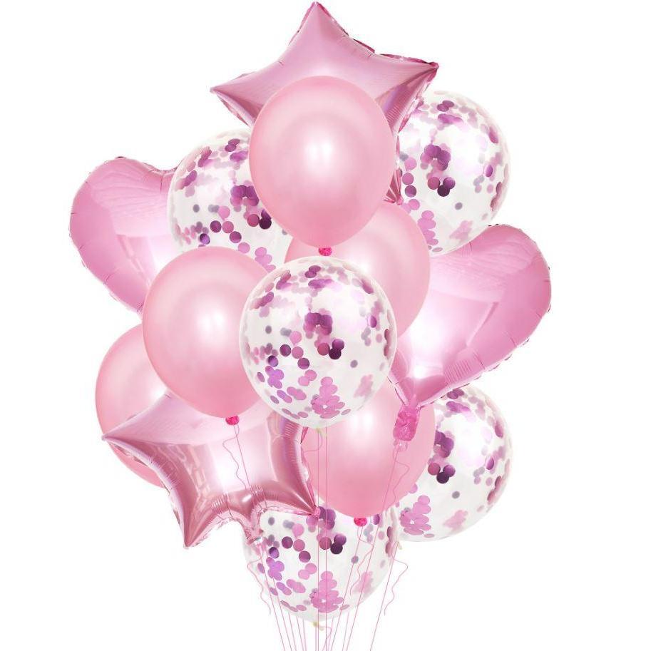 14Pcs 12inch Latex Colorful Balloons Confetti Air Balloons Inflatable Ball Helium Balloon For Birthday Wedding (488L) - Image 17