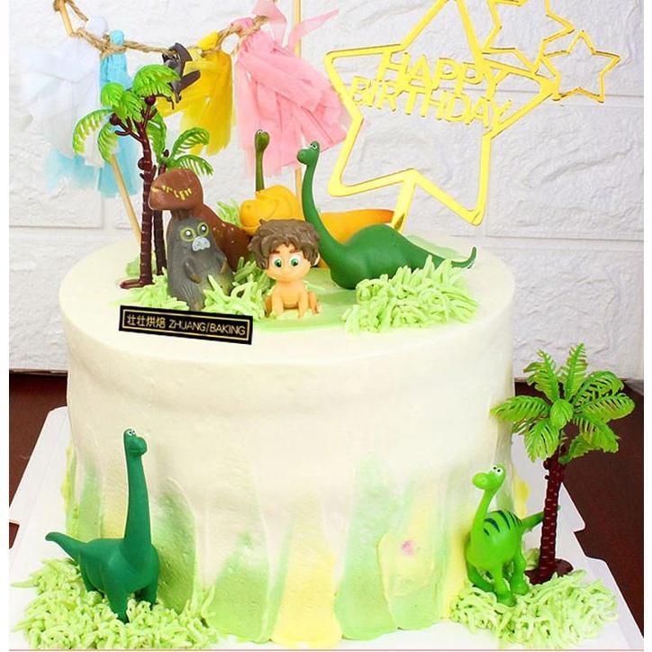 Dinosaur Party Forest Theme Cake Topper Happy Birthday Cake Top Baking Wedding Decoration Baby Party (772L) - Image 2