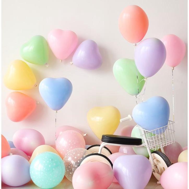 10pcs Macarons10 inch thick 2.2g latex balloon birthday wedding heart-shaped party balloons 爱心形马卡龙 乳胶气球 (609L) - Image 3