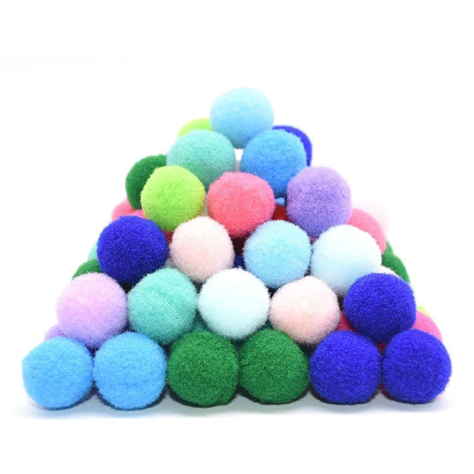 40Pcs 13/15mm Mini Fluffy Soft Pom Poms Pompoms Ball Handmade Kids Toys Wedding Christmas Decor DIY Sewing Craft(1088L) - Image 4