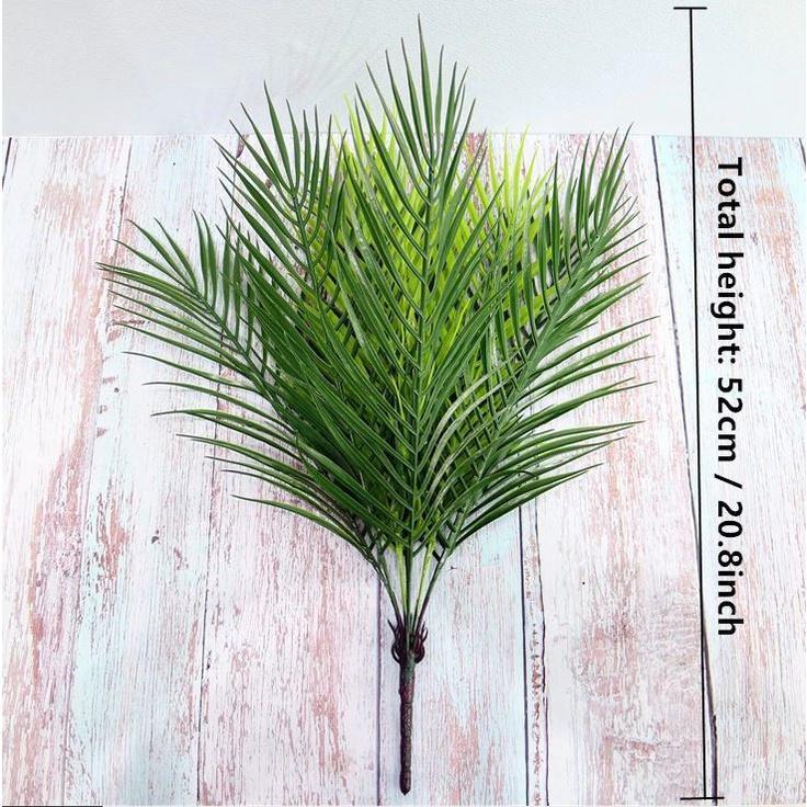 9 Forks Iron Leaves Plastic Tree Fake Flower Home Decoration Sago Palm Garden Decoration(1754L) - Image 3