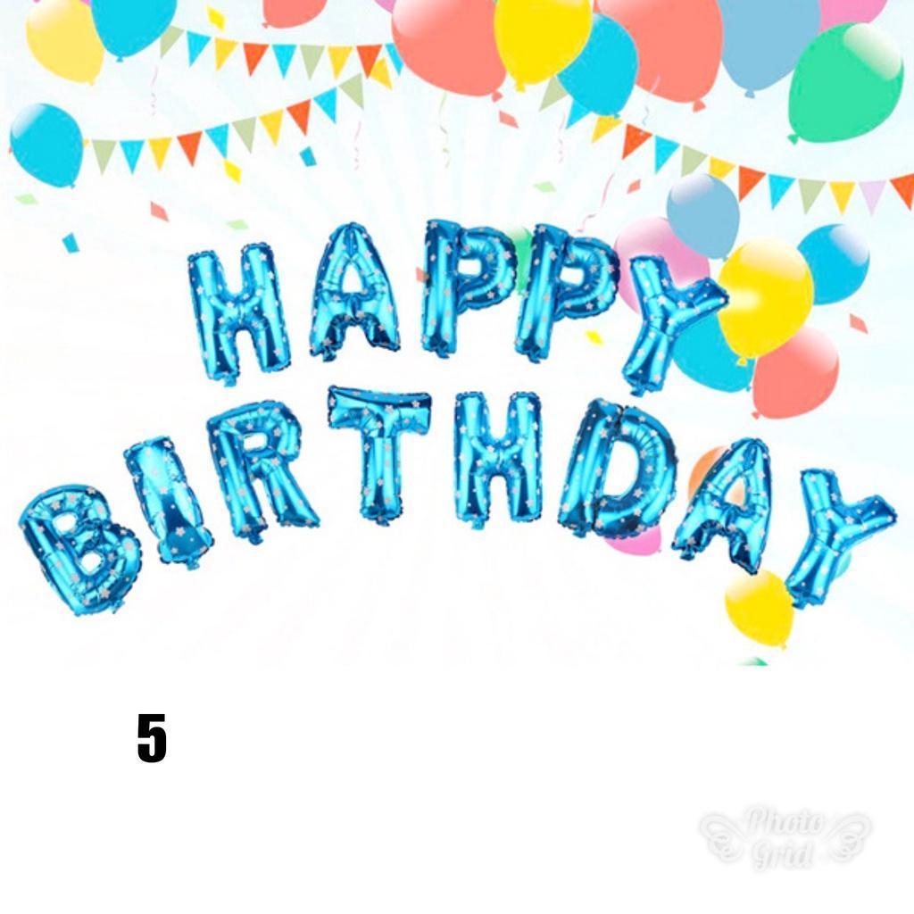 16 inch variety of color rose gold silver happy birthday letter balloon 铝膜英文字母气球 (297L) - Image 20