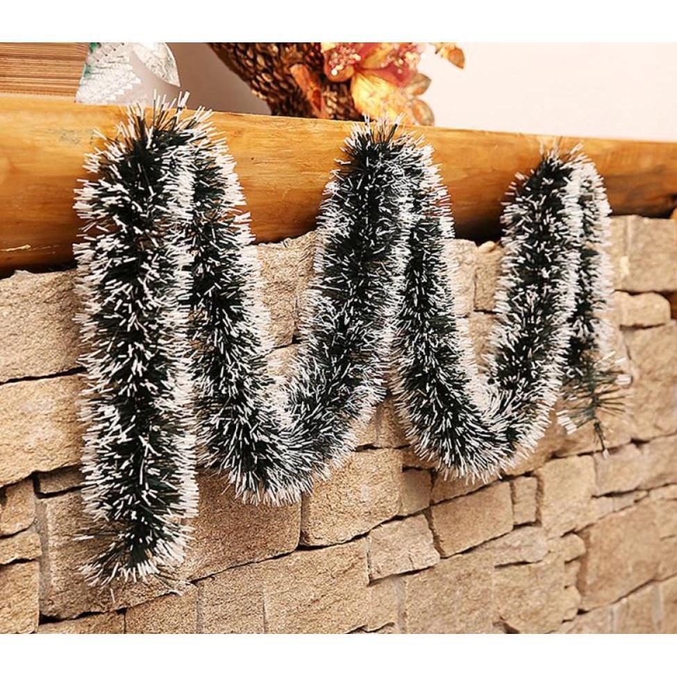 2m Christmas Decoration Ribbon Garland Christmas Tree Ornaments Dark Green Ribbon DIY Decor Tinsel Xmas Party(1104L) - Image 4
