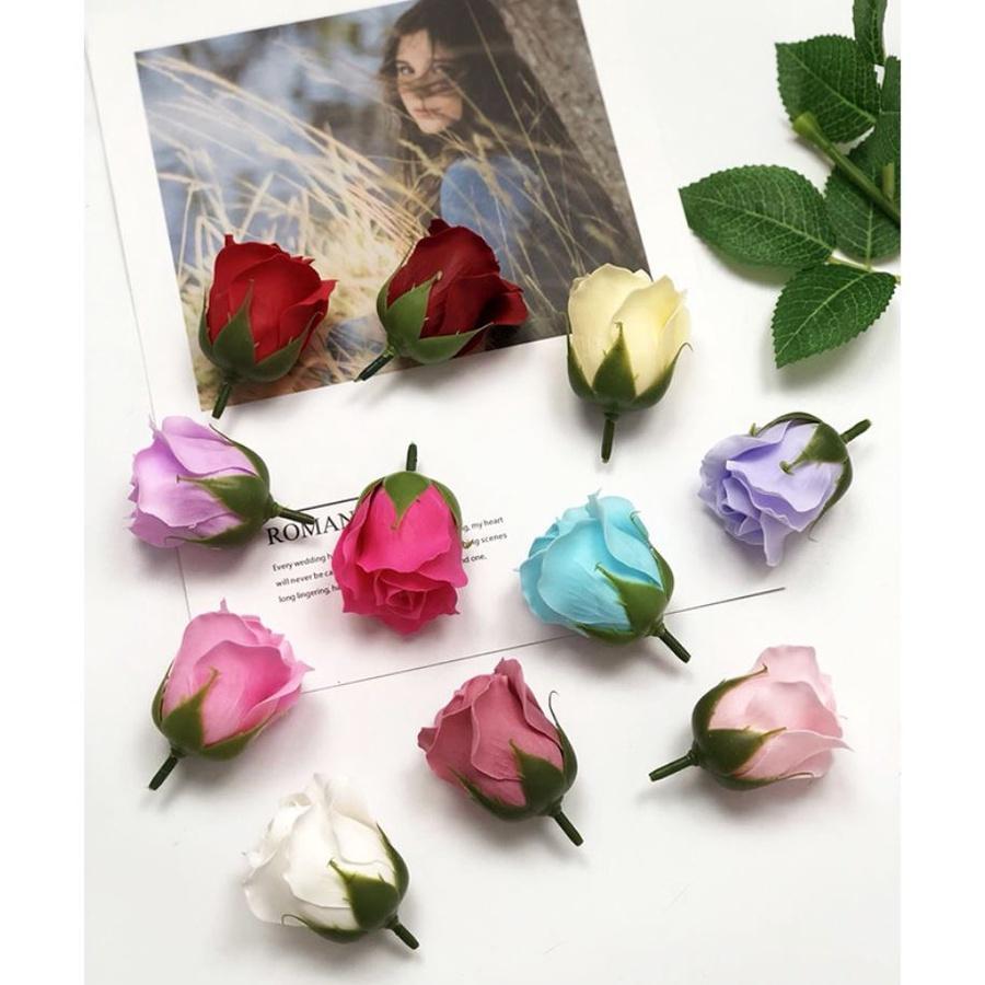 50pcs box New and High Quality 4.5cm Rose Soap Flower Romantic Wedding Party Gift Handmade Flower (671L) - Image 3