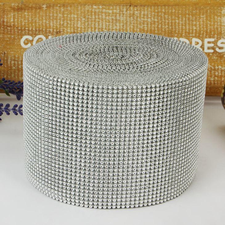 1yards 32Rows Rhinestone Mesh Trimming rhinestones blanket Strass cup Chain for DIY Party Decor Cake Ribbon (913L)