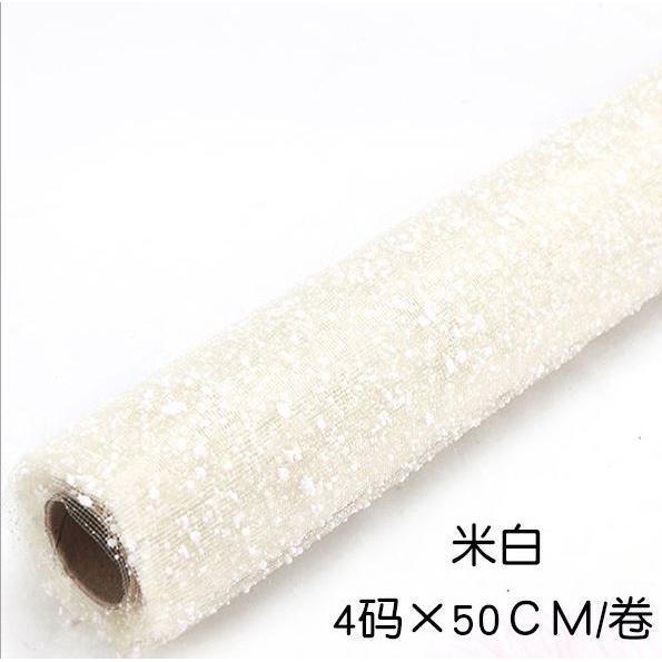 4yards x 50cm Craft Decor Packaging Snow Point Gauze Mesh DIY Wedding Party Bouquet Gift Box Wrapping Paper(1615L) - Image 13