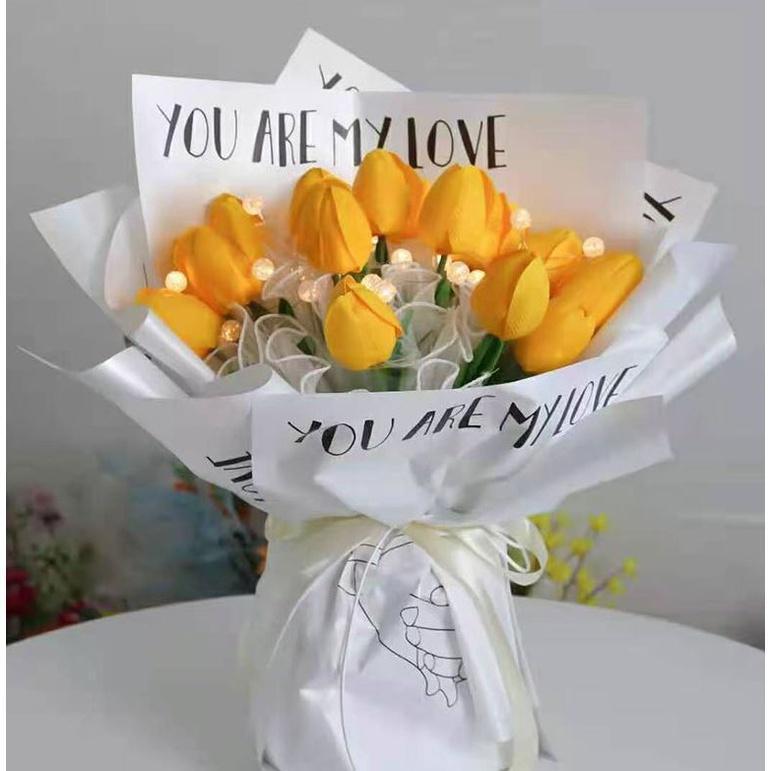 45*40cm YOU REA MY LOVE Flower Wrapping PaperGiftPackagingFloristBouquetWrappingPaperPartyWeddingValentine's Day (1523L) - Image 5