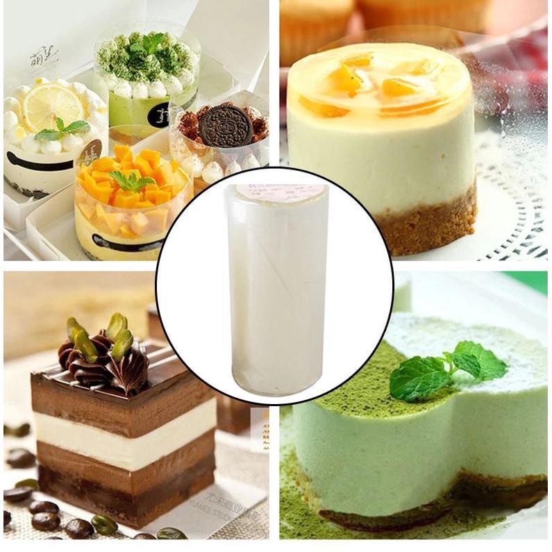 6/8/10/12cm Hard Soft Transparent Paper Clear Mousse Surrounding Edge Wrapping Tape Baking Cake Dessert Collar (1611L)
