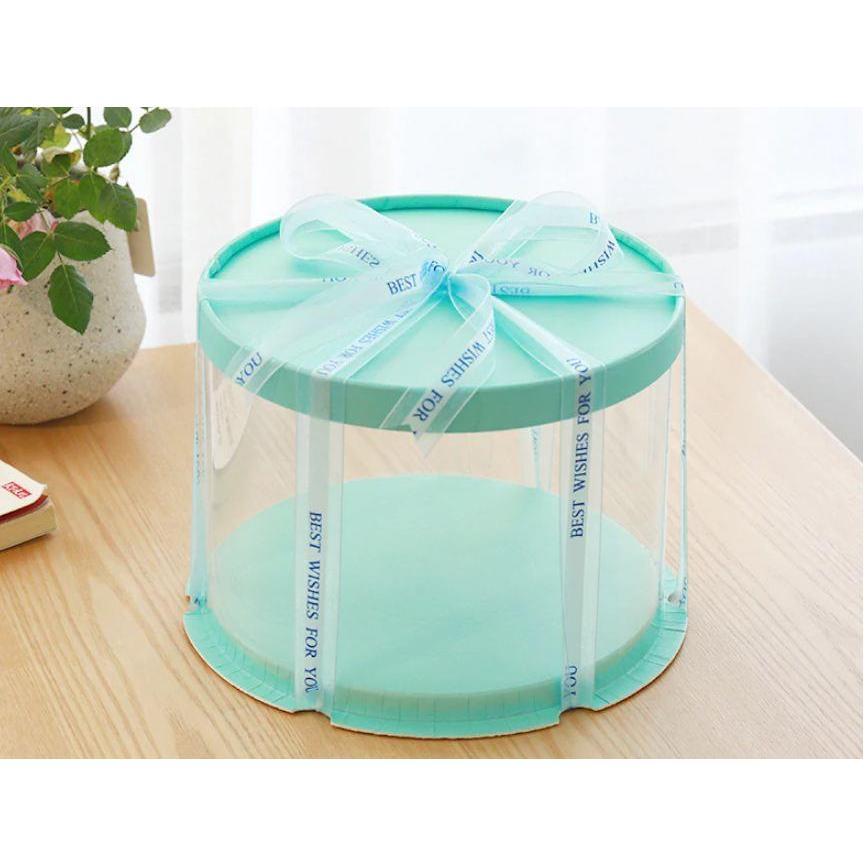 6/8/10inch Transparent Empty Tiffany Paper/PVC Round Gift Box for Cake Box Teddy Bear Rose Bear Flower Gift Box(900L) - Image 15