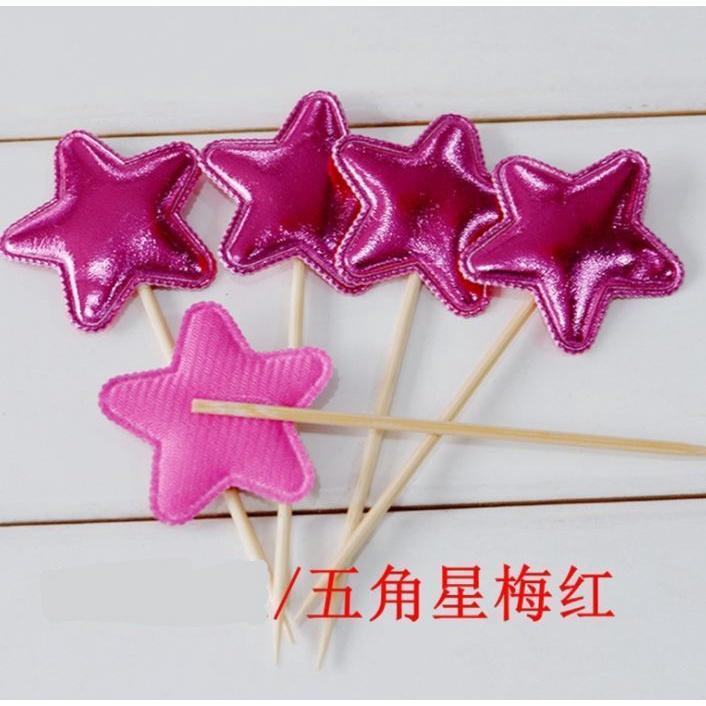 5pcs Star Heart Cake Toppers Adorable Cake Picks PU Cupcake Decor Party Supplies(1462L) - Image 10