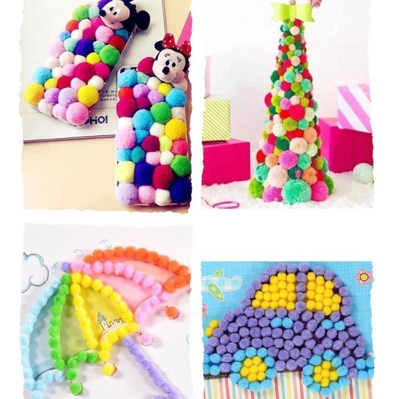 12pcs 30mm DIY Fluffy Soft Pompom Plush Pom Poms Ball Macaron Pompones Handmade Sewing Craft Kid Toy Wedding(1957L) - Image 6