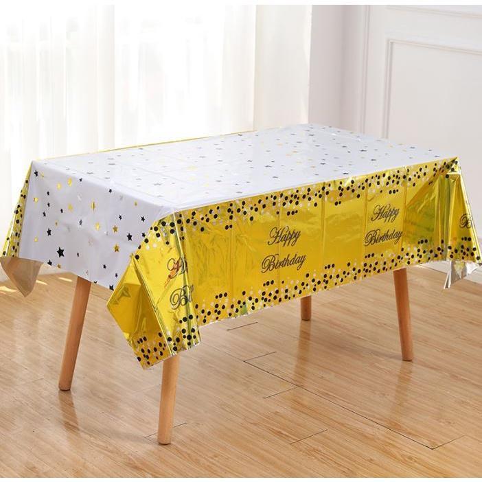 Bronzed aluminum film dot five disposable birthday star tablecloth birthday party decor tablecloth venue decor(1931L) - Image 14