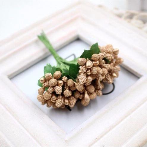 10Pcs Mini Stamen flower Artificial Flowers Craft Fake Flowers For Wedding Bouquet Party Scrapbooking Decor (1903L) - Image 7