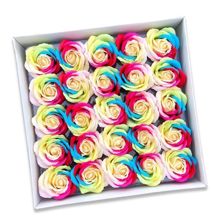 1Pc 5 layer 6cm Colorful Soap Rose Decorative Flowers Soap Flower Petal Wedding Favors Valentine's Day Gift(584L) - Image 13