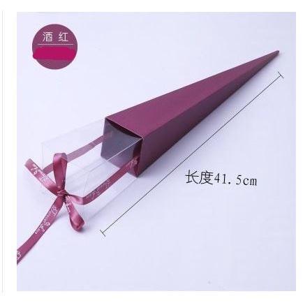 1pcs 6.5x43cm Transparency Bag Rose Single Flower Bag Bouquet Wrapping Paper Plastic Paper Bags Boxes Cases(493L) - Image 11