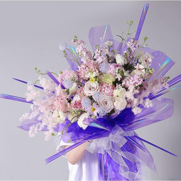 58*58cm Rainbow Cello Flower Floral Wrapping Paper Candy Cake Cookie Packaging Craft Gift Packing Colorful (1532L) - Image 7