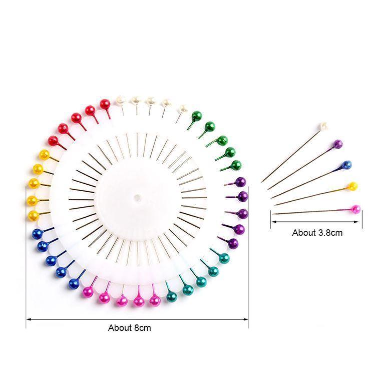 40Pcs Multicolor Black White Sewing Pins Plastic Pearl Head Needle Pins Quilting Straight Pins for Dressmaking (1873L) - Image 4