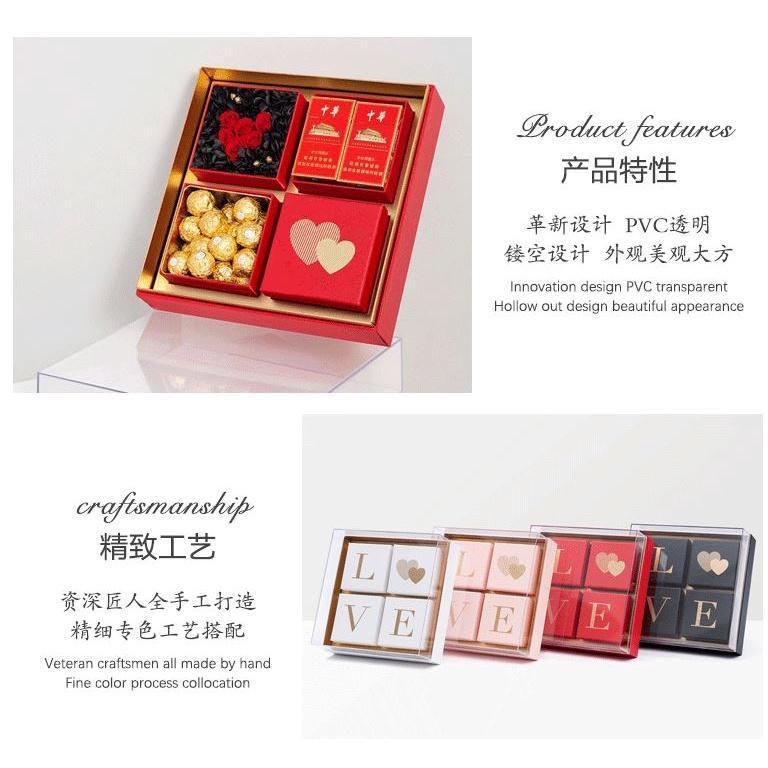 New Valentine's Day New Fashion Surprise Blind Box Acrylic Transparent Hand Holding Flowers Gift Box Chocolate(1891L) - Image 6