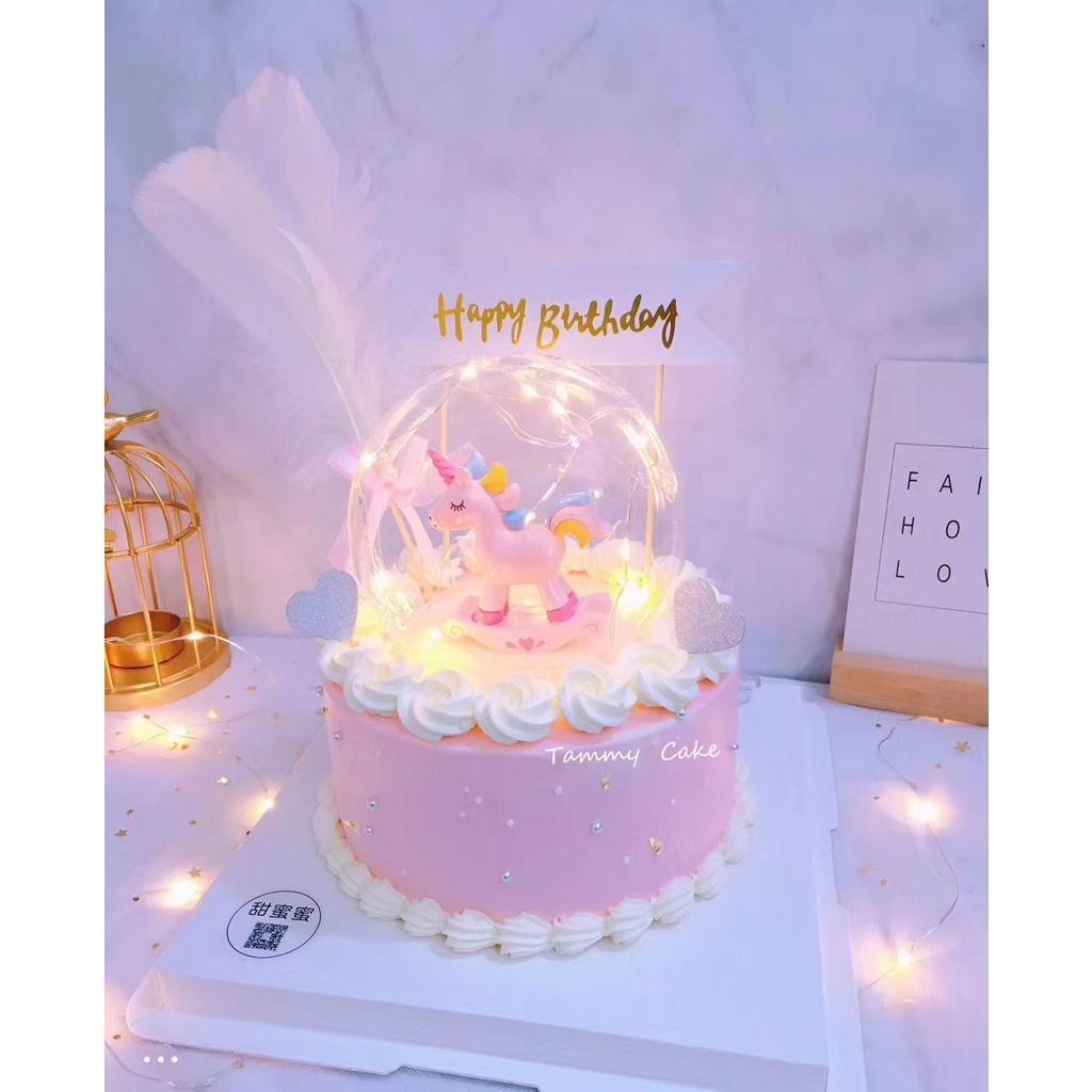 Kawaii Unicorn Figurine Cake Topper Small Rainbow Mini Figurine Party Cake Decorations(763L) - Image 6