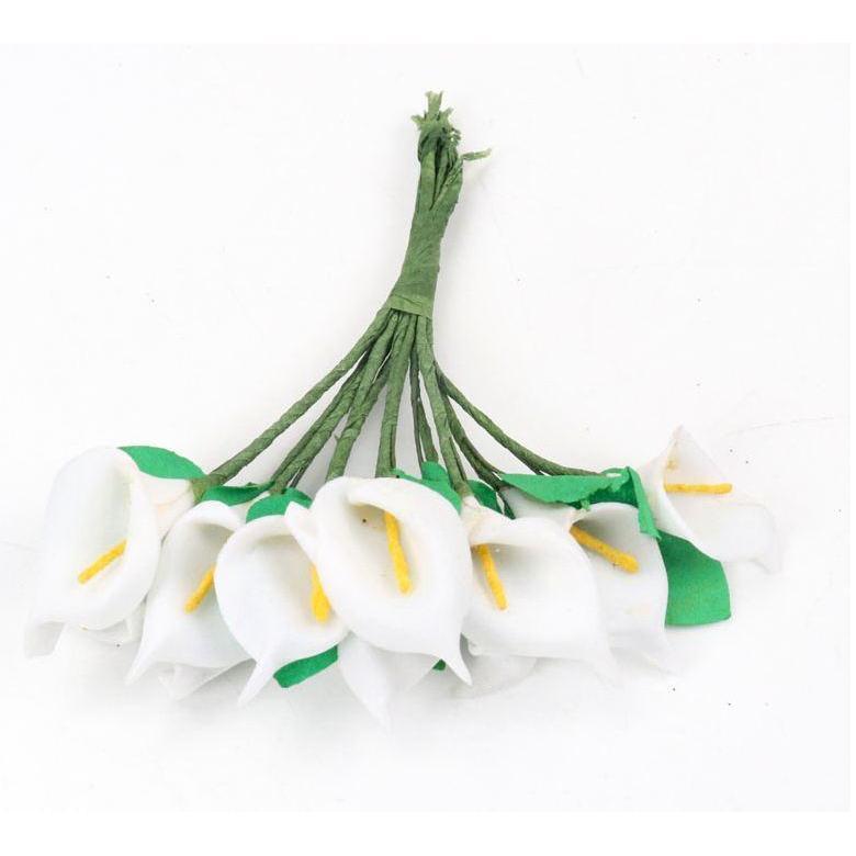 12pcs head/set Artificial Flowers 10 Colors Calla Lily Bridal Wedding Decoration Bouquet Head PE Real Touch(623L) - Image 17