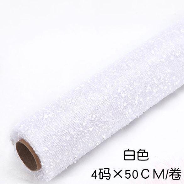 4yards x 50cm Craft Decor Packaging Snow Point Gauze Mesh DIY Wedding Party Bouquet Gift Box Wrapping Paper(1615L) - Image 11