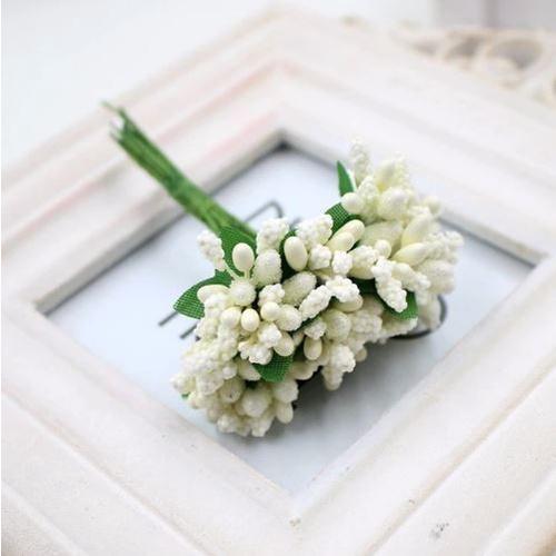 10Pcs Mini Stamen flower Artificial Flowers Craft Fake Flowers For Wedding Bouquet Party Scrapbooking Decor (1903L) - Image 11