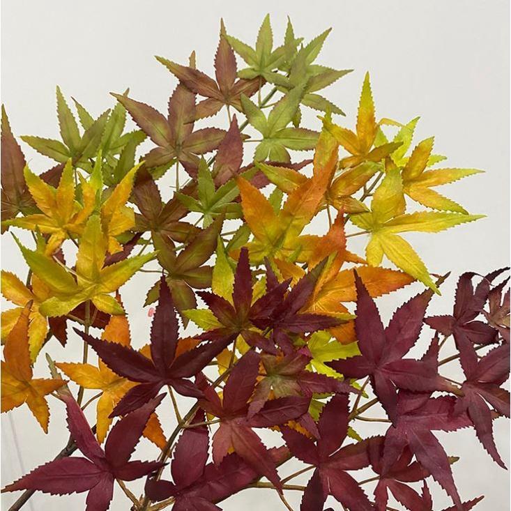 Artificial maple leaf red maple branch DIY wedding garden christmas interior maple tree decor fake tree material(1638L) - Image 2