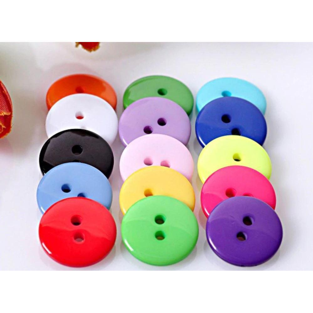 36Pcs/pack 10mm~15mm 2 Hole Round Resin Button Sewing Fit Scrapbooking Apparel Crafts (635L)