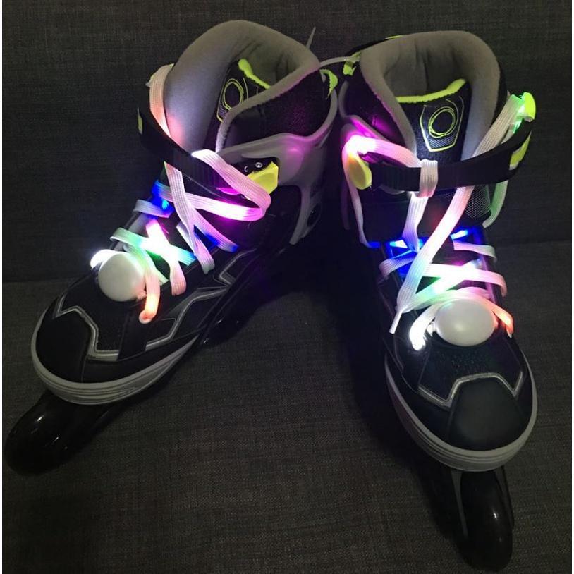 LED Sport Shoe Laces Luminous Shoelaces Glow Shoe Strings Round Flash Light Shoelaces No Tie Lazy Shoe Laces(1901L) - Image 2