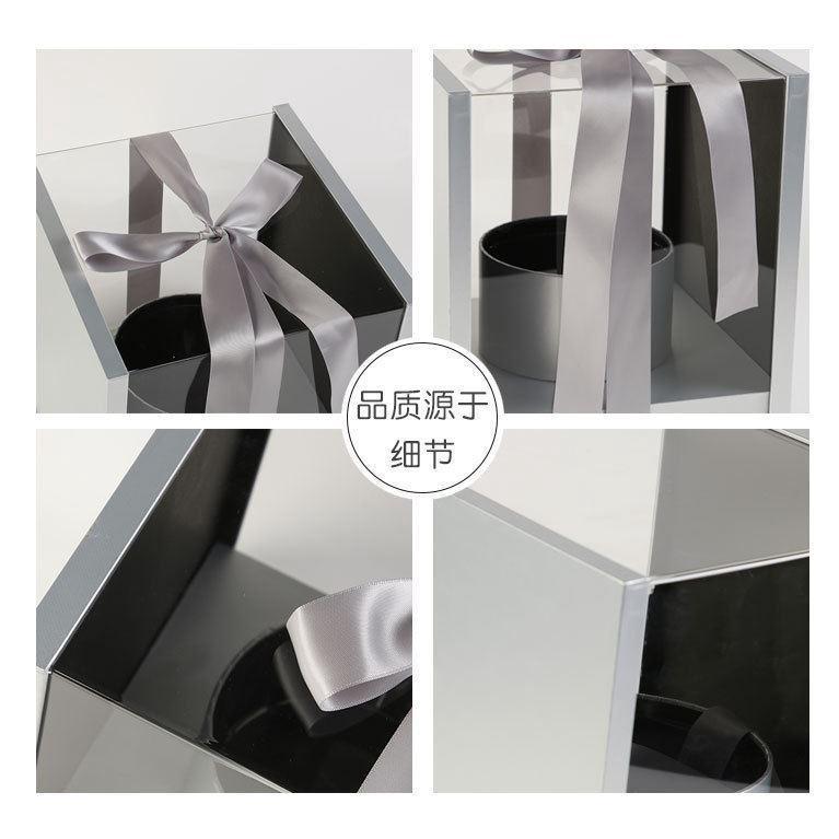 Transparent Acrylic Box Packaging Flowers Bouquet Box Valentine's Day Florist Gift Boxes(1020L) - Image 5