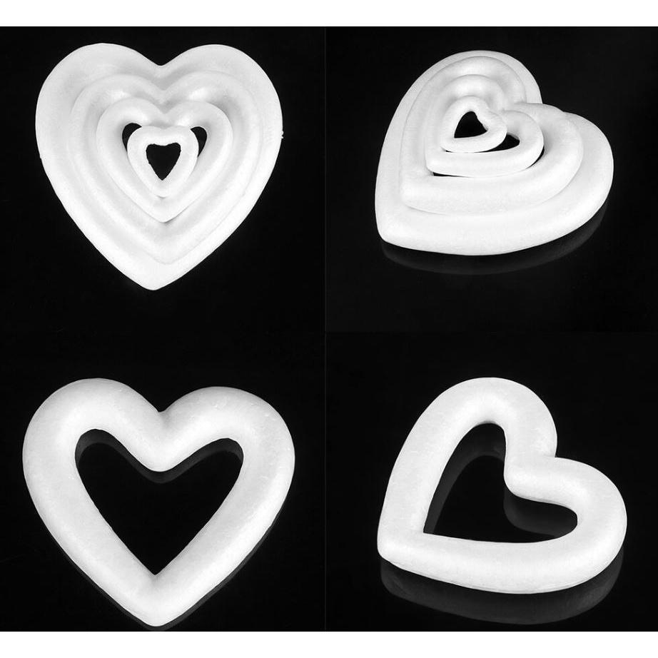 Wedding Valentine's Day Foam Ball White Hollow Heart Ornament Crafts Heart-shaped For DIY Christmas Party Decor(1870L) - Image 2