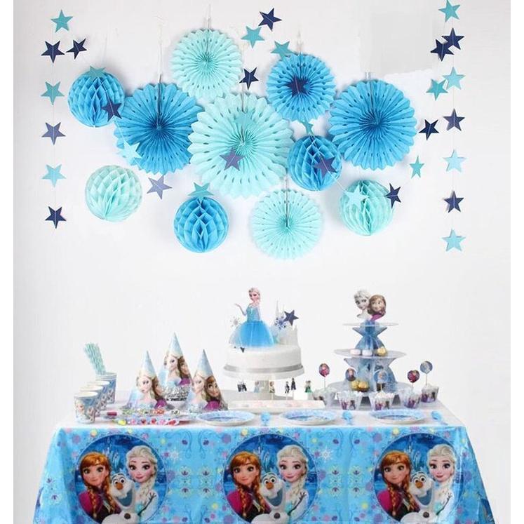 Birthday party paper flower ball paper fan set birthday pull flag party activity(302L) - Image 2