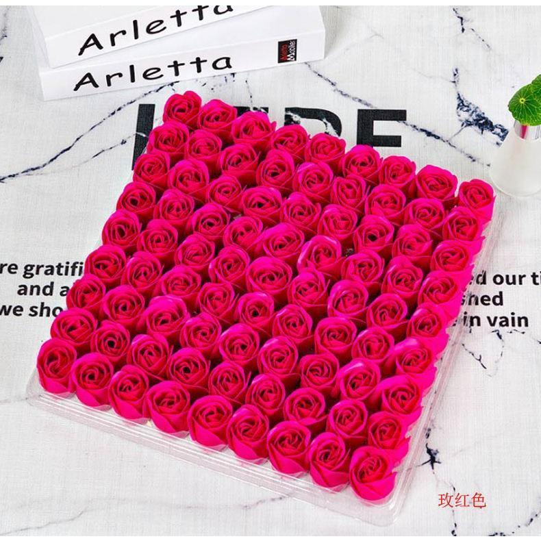 81 Pieces Rose Soap Flower Head Three-layer No Base Rose Soap Flower Head Eternal Flower Simulation Rose (494L) - Image 15