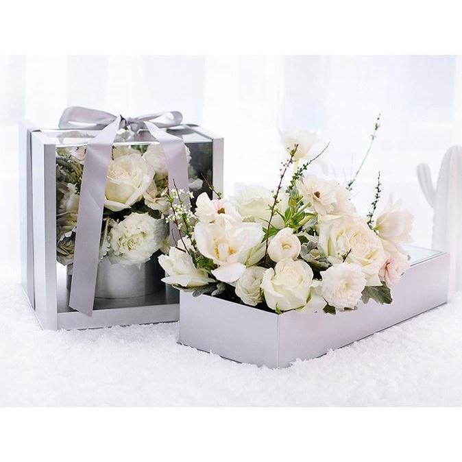 Transparent Acrylic Box Packaging Flowers Bouquet Box Valentine's Day Florist Gift Boxes(1020L)