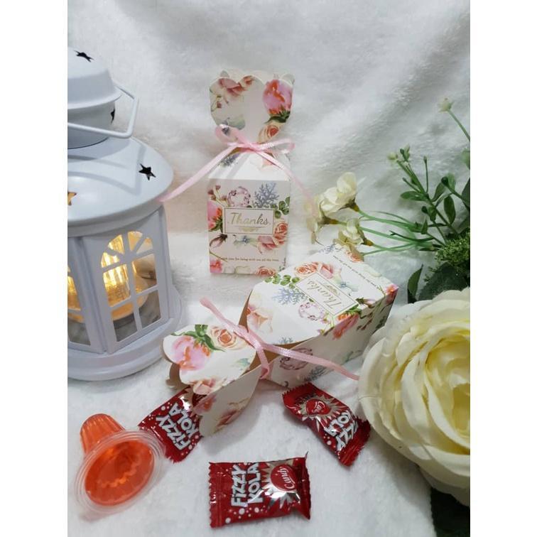 1set Comel Cute Candy Vase Pyramid Box Door Gift Wedding Souvenir Goodies Kahwin Kenduri(1528L) - Image 6