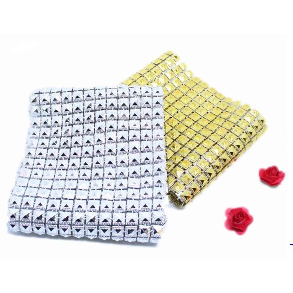 1yard 12rows plastic trim charms banding for sewing accessories, pyramid cheap custom Ribbon(1196L) - Image 2
