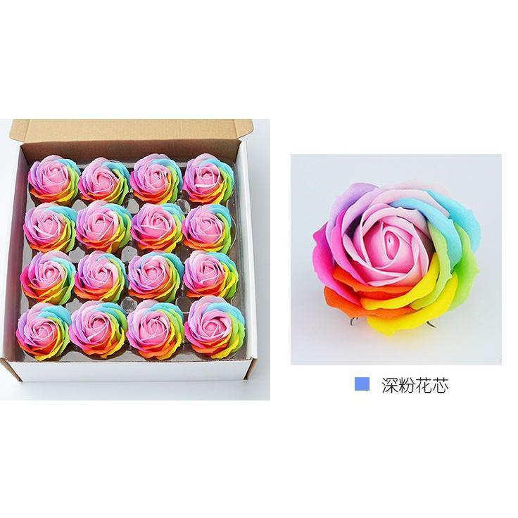 1Pc 5 layer 6cm Colorful Soap Rose Decorative Flowers Soap Flower Petal Wedding Favors Valentine's Day Gift(584L) - Image 5
