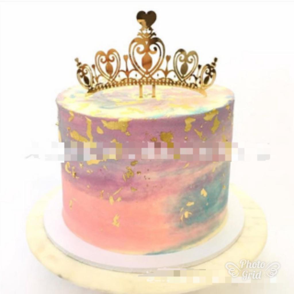 Princess Crown Gold Giltter Cake Topper 1st Birthday Decoration Kids Baby Girl Party Decoration(419L) - Image 7