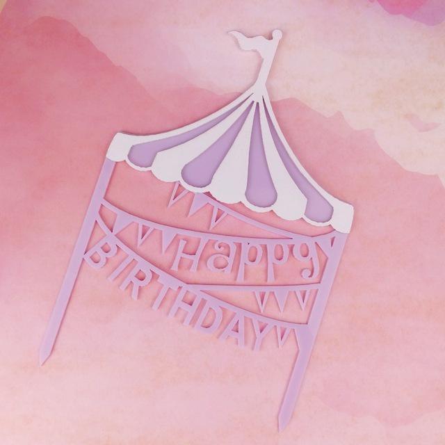 Amusement Park Theme Party Decorated Cake Insert Acrylic Cupcake Toppers Creative Letter Cake Decorating (505L) - Image 8