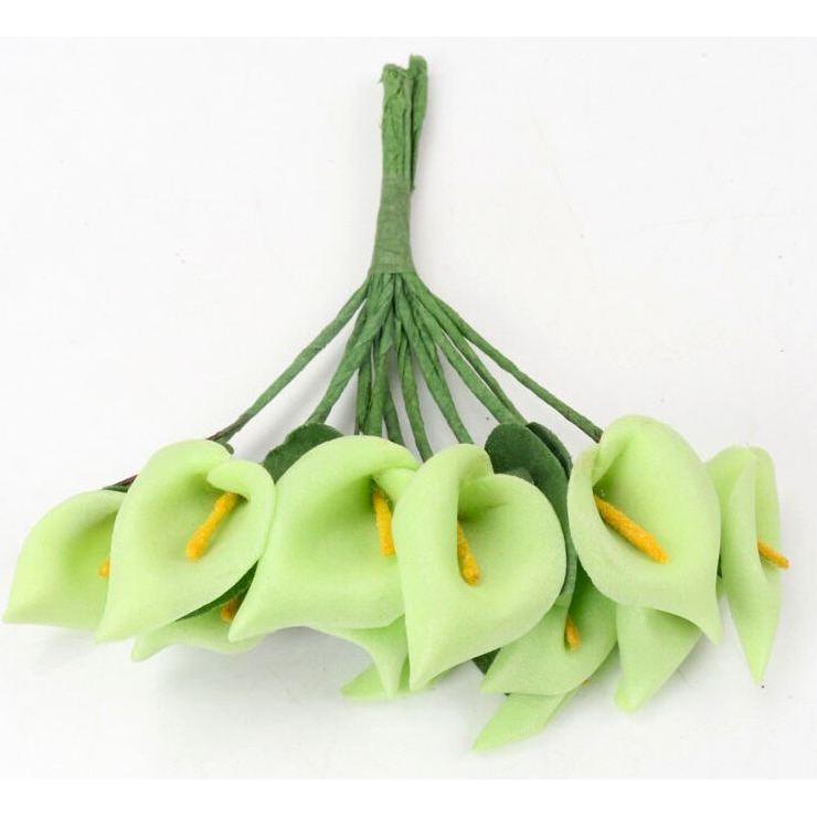 12pcs head/set Artificial Flowers 10 Colors Calla Lily Bridal Wedding Decoration Bouquet Head PE Real Touch(623L) - Image 5