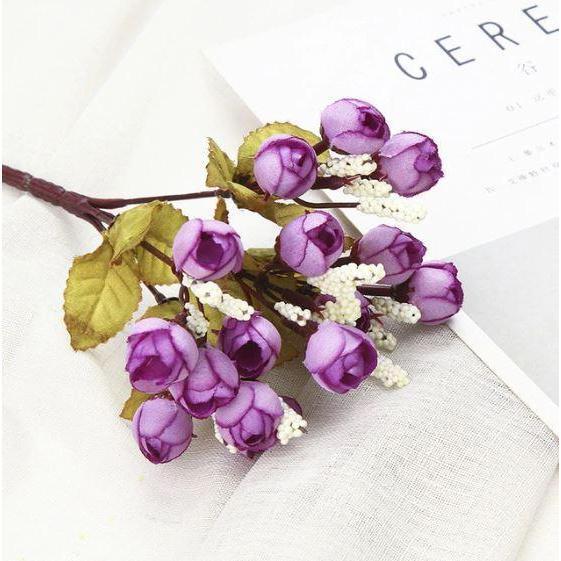Silk Small artificial Rose Daisy Camellia flowers party home decor wedding decoration accessories(652L) - Image 6