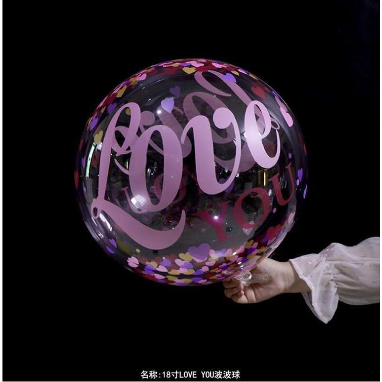 18inch Transparent Bobo Bubble Balloons Multi Clear Confetti Balloon Wedding Birthday Party Decorations (1447L) - Image 3