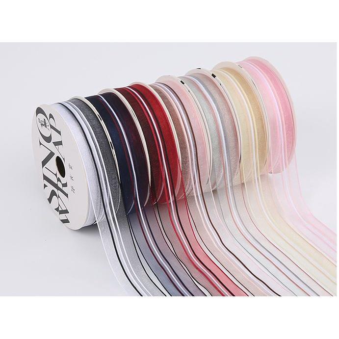 1yard 2.5cm Ribbon 520 Valentine's Day Gift Flower Ribbon Three Quotes Love Letter High-end Yarn Ribbon Flower(1857L) - Image 3