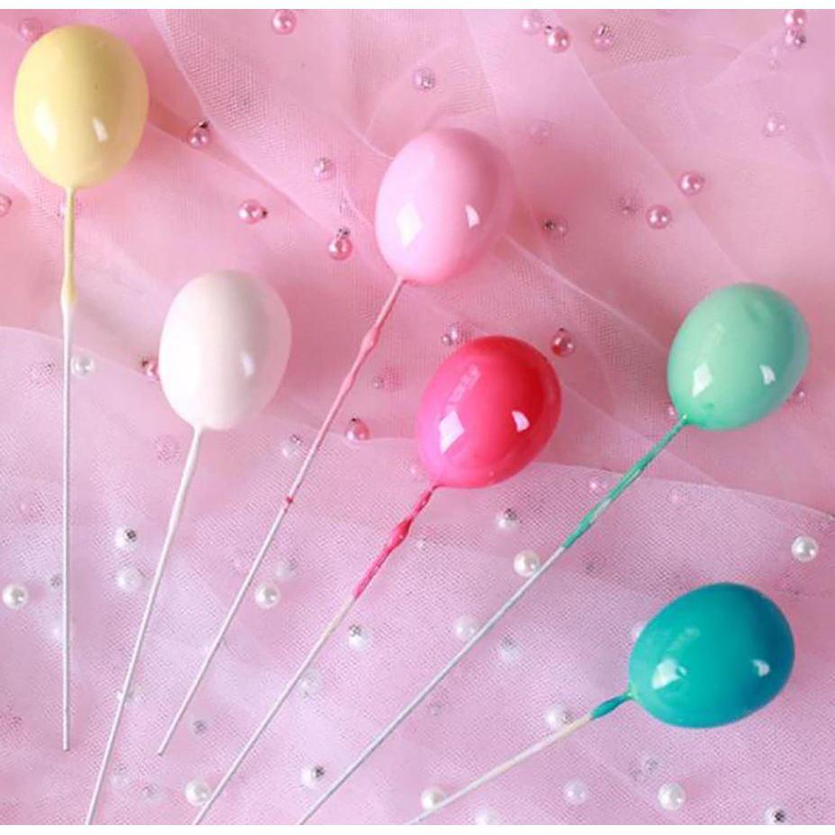 6pcs Balloon Cake Topper Cake Insert Flags Birthday Party Supplies Baking Decoration(953L) - Image 2