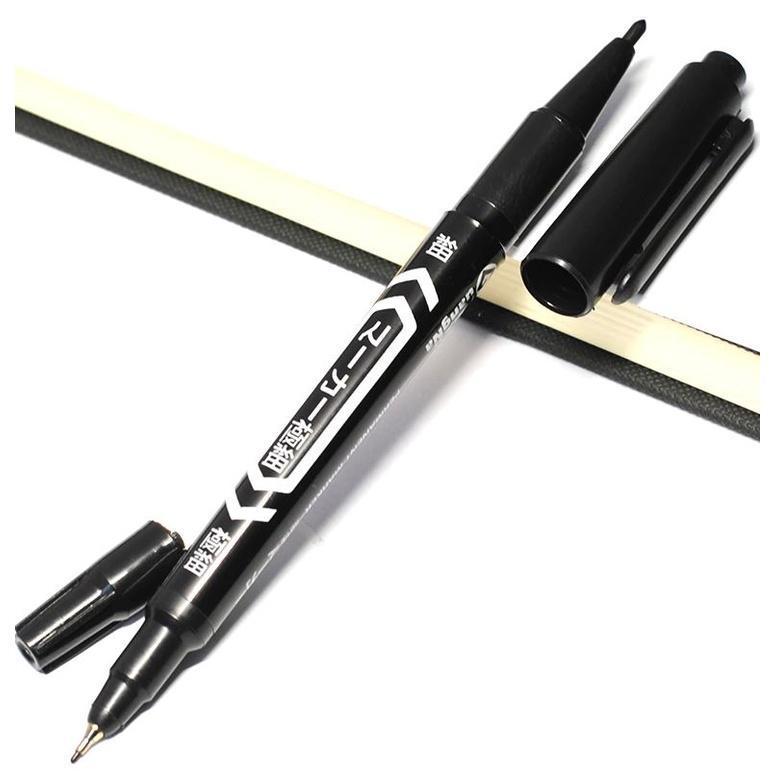 1pcs Twin Tip Permanent Markers, Fine Point Black Ink, 0.5mm-1mm(1815L) - Image 2
