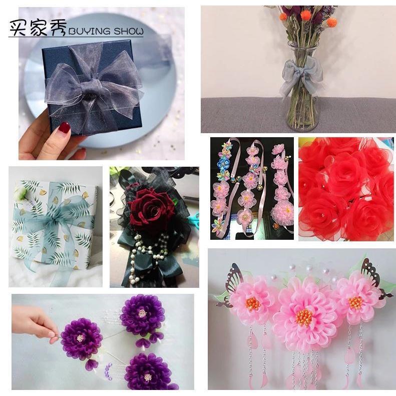 5yard 1.5/2/2.5/4cm Organza Ribbon gift wrapping decoration Christmas silk ribbons for Wedding DIY Craft Handmade(1521L) - Image 3
