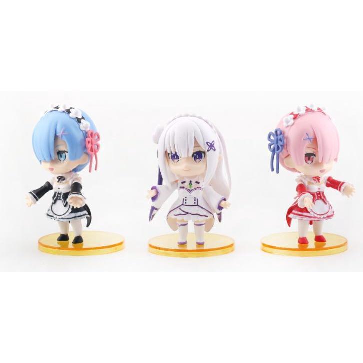 Anime Life in a different world from zero PVC Model Maid Subaru Natsuki Emilia Rem Ram Action Figures 蕾姆爱蜜莉雅装扮模型(1790L) - Image 3
