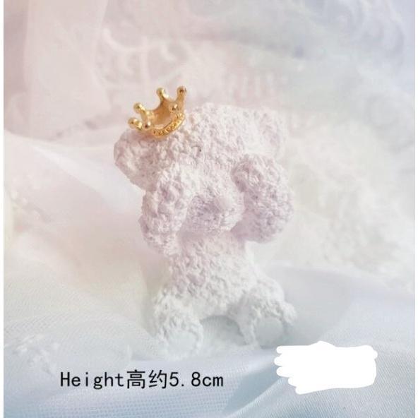 Pink Gray White Crown Bear Shiny Gold Ball Star Love Cake Decorations Mom Dad Birthday Party Decoration(1636L) - Image 7