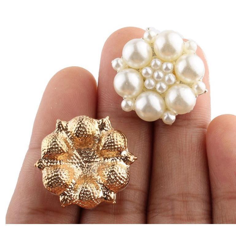 22mm~ 25mm Rhinestone Jewelry Buckle Rhinestone Pearl Hair Accessories, Jewelry Headwear Material DIY - Image 9